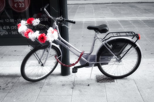 Bici con flores.